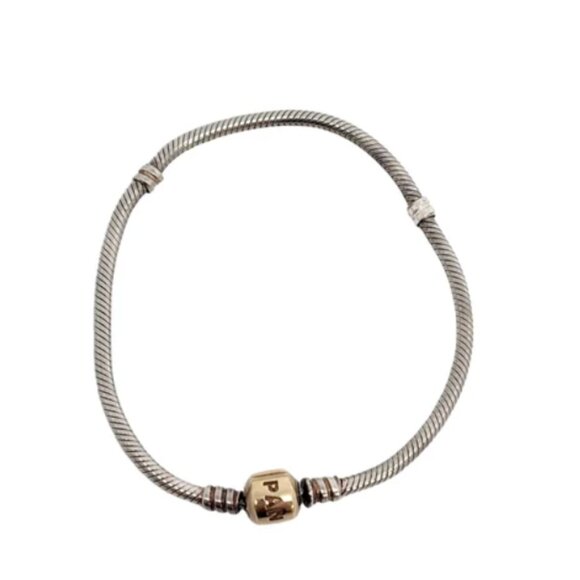 Pandora Sterling Silver 14K Gold 7 inches/18cm Bracelet (590702HG) - Picture 2 of 3